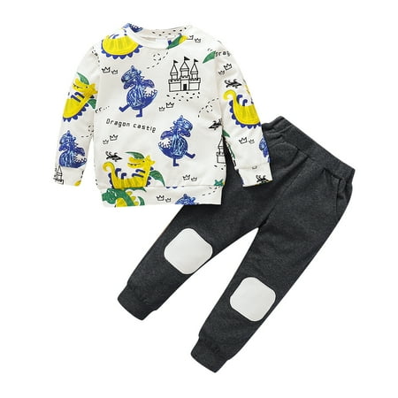KIMI BEAR Toddler Boys Outfits 3T Toddler Boy Autumn Winter Outfits 4T Toddler Boy Casual Dinosaur Print Round Neck Long Sleeve Hoodie + Pants 2PCs Set White
KIMI BEAR Toddler Boys Outfits 3T Toddler Boy Autumn Winter Outfits 4T Toddler Boy Casual Dinosaur Print Round Neck Long Sleeve Hoodie + Pants 2PCs Set White