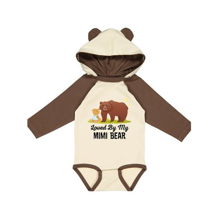 Inktastic Mimi Bear Loves Me Grandbaby Gift Gift Baby Boy or Baby Girl Long Sleeve Bodysuit