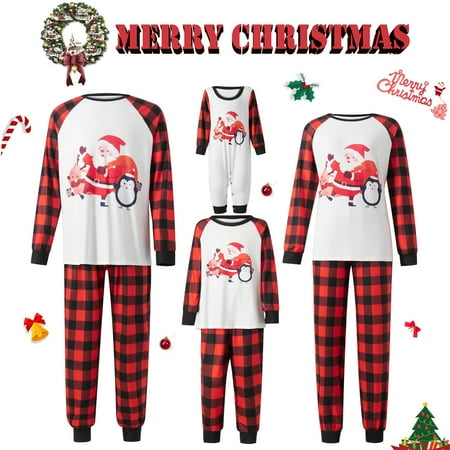 Christmas Family Matching Pajamas Sets Santa Print Tops Plaid Pants Xmas Holiday Sleepwear Loungewear Jammies Pjs Outfit
Christmas Family Matching Pajamas Sets Santa Print Tops Plaid Pants Xmas Holiday Sleepwear Loungewear Jammies Pjs Outfit