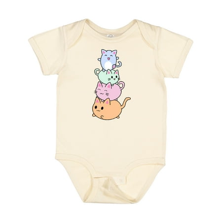 Inktastic Kawaii Kitten Stack Gift Baby Boy or Baby Girl Bodysuit