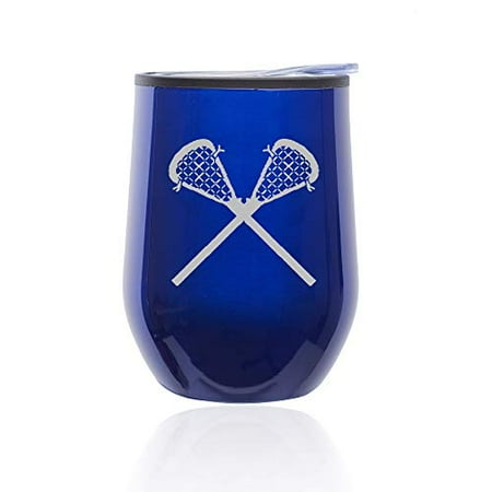 Stemless Wine Tumbler Coffee Travel Mug Glass with Lid Lacrosse Sticks (Blue)
Stemless Wine Tumbler Coffee Travel Mug Glass with Lid Lacrosse Sticks (Blue)