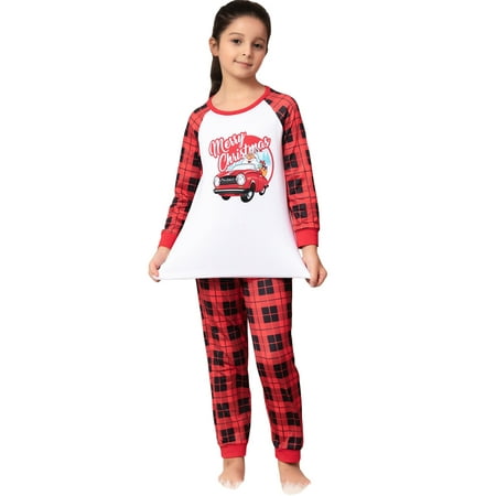 Sedceaty Family Matching Pajamas Set Christmas Car Print Casual Raglan Long Sleeve Tops and Plaid Pants Sleepwear
Sedceaty Family Matching Pajamas Set Christmas Car Print Casual Raglan Long Sleeve Tops and Plaid Pants Sleepwear