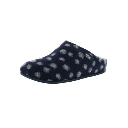Fitflop Womens Chrissie Dots Wool Slipper Shoes Midnight Navy US 5