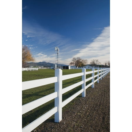 Fence at a winery Rutherford Wine Country Napa Valley California USA Stretched Canvas - Panoramic Images (27 x 9)