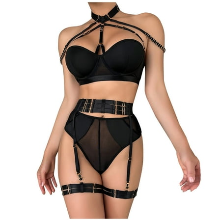Simplmasygenix Lace Lingerie for Women Plus Size Bra and Thong Open Back Fashion Bikini Solid Color 3-Piece Set Pajama
Simplmasygenix Lace Lingerie for Women Plus Size Bra and Thong Open Back Fashion Bikini Solid Color 3-Piece Set Pajama
