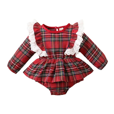 Baby Girls Bodysuits Longleeve Plaid Printed Lace Ruffle Tulle Romper Bodysuit
Baby Girls Bodysuits Longleeve Plaid Printed Lace Ruffle Tulle Romper Bodysuit