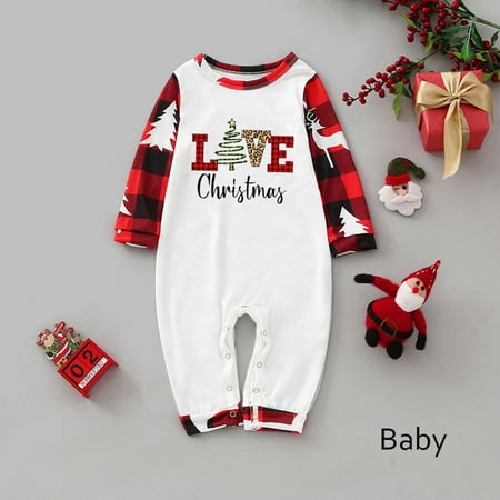 Baby Christmas Parent-Child Set Round Neck Long Sleeve Plaid Christmas Home Bodysuit
Baby Christmas Parent-Child Set Round Neck Long Sleeve Plaid Christmas Home Bodysuit