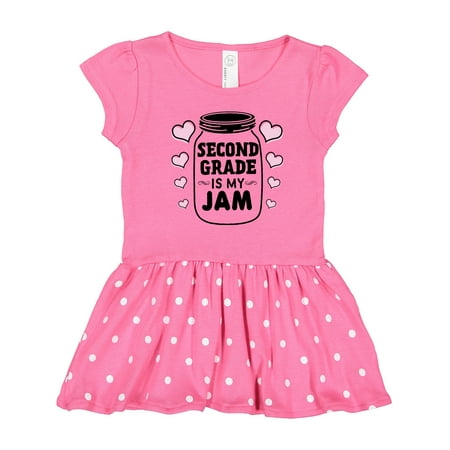 Inktastic Back to School 2nd Grade is My Jam Gift Toddler Girl Dress