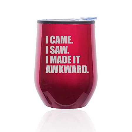 Stemless Wine Tumbler Coffee Travel Mug Glass with Lid I Came I Saw I Made It Awkward Introvert Funny (Fuchsia)
Stemless Wine Tumbler Coffee Travel Mug Glass with Lid I Came I Saw I Made It Awkward Introvert Funny (Fuchsia)