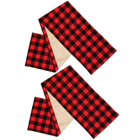 Christmas Table Runner Christmas Cotton Linen Black and Red Grid Tablecloth for Holiday Winter Home Decorations
Christmas Table Runner Christmas Cotton Linen Black and Red Grid Tablecloth for Holiday Winter Home Decorations