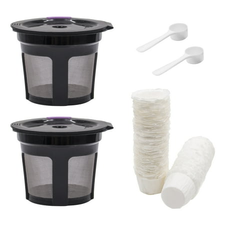 Bobasndm 2PCS Reusable Coffee Filters Refillable Capsules with Integrated Mesh Filter with 2 Strain Spoon 50 Filter Paper Cup
Bobasndm 2PCS Reusable Coffee Filters Refillable Capsules with Integrated Mesh Filter with 2 Strain Spoon 50 Filter Paper Cup