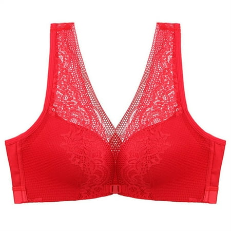 Jieowen Plus Size Wireless Front Closure Bra For Women Push Up Bralette Lace Brassiere Deep V Back Bras Seamless
Jieowen Plus Size Wireless Front Closure Bra For Women Push Up Bralette Lace Brassiere Deep V Back Bras Seamless