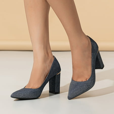 Women‘s Pointed Toe Chunky High Heels Comfortable & Versatile Solid Color Slip On Pumps Casual Daily Shoes
Women‘s Pointed Toe Chunky High Heels Comfortable & Versatile Solid Color Slip On Pumps Casual Daily Shoes
