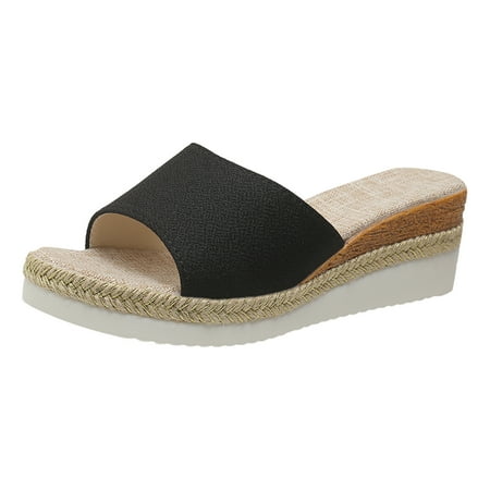 ZHAGHMIN Wedge Thick Bottom Women Sandals Fashion Simple Beach Bohemian Sandalias Mujer Comfortable Non Slip Summer Shoes Womens Sandals Black7
ZHAGHMIN Wedge Thick Bottom Women Sandals Fashion Simple Beach Bohemian Sandalias Mujer Comfortable Non Slip Summer Shoes Womens Sandals Black7
