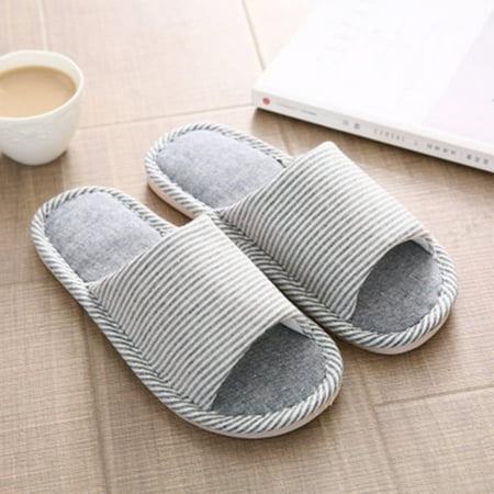 Alexsix Spring Summer Home Slippers Men Women Couple Korean Striped Linen Slippers Indoor Anti-ski Thick Bottom Slippers(Navy Blue 42/43) 
Alexsix Spring Summer Home Slippers Men Women Couple Korean Striped Linen Slippers Indoor Anti-ski Thick Bottom Slippers(Navy Blue 42/43)