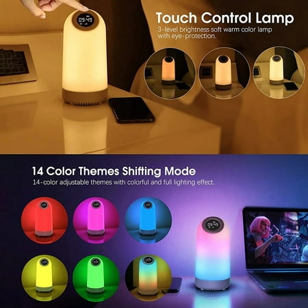 Night Light with Bluetooth Speaker Portable Wireless TF Card Bluetooth Speaker Touch Control Color LED Bedside Table Lamp
Night Light with Bluetooth Speaker Portable Wireless TF Card Bluetooth Speaker Touch Control Color LED Bedside Table Lamp