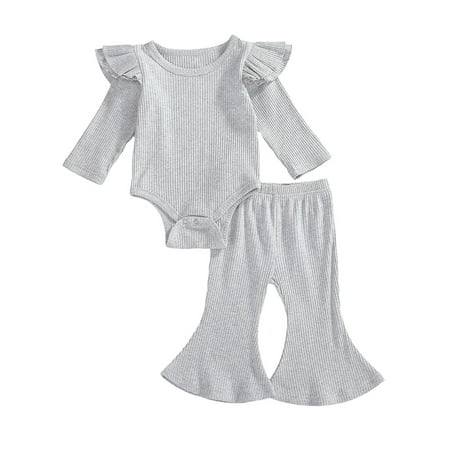 Musuos Baby Girls Ruffle Fly Long Sleeve Romper Flared Trousers 2Pcs Knit Outfits Set
Musuos Baby Girls Ruffle Fly Long Sleeve Romper Flared Trousers 2Pcs Knit Outfits Set