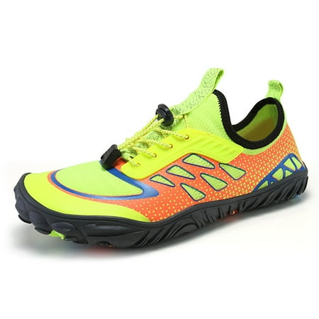 Flexible Unisex Water Shoes with Toe Cap Protection Quick Dry Beach Sneakers 40 Orange Green