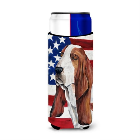 USA American Flag with Basset Hound Ultra Beverage Insulators for slim cans SC9004MUK
USA American Flag with Basset Hound Ultra Beverage Insulators for slim cans SC9004MUK