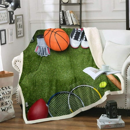 Basketball Shoes Fleece Blanket for Boys Girls Badminton Rackets Plush Throw Blankets for Couch Bed and Living Room Boxing Gloves Rugby Sherpa Throw Blanket Baby
Basketball Shoes Fleece Blanket for Boys Girls Badminton Rackets Plush Throw Blankets for Couch Bed and Living Room Boxing Gloves Rugby Sherpa Throw Blanket Baby