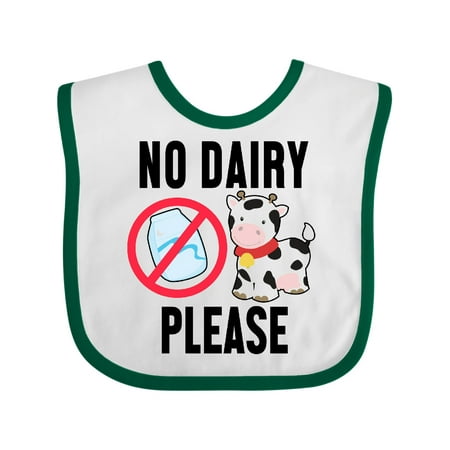 Inktastic No Dairy Please with Cow and Milk Gift Baby Boy or Baby Girl Bib