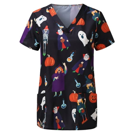 Youmylove Women Scrubs Top Short Sleeve V-Neck Tops Working Uniform Top Nurses Clothing Workwear
Youmylove Women Scrubs Top Short Sleeve V-Neck Tops Working Uniform Top Nurses Clothing Workwear