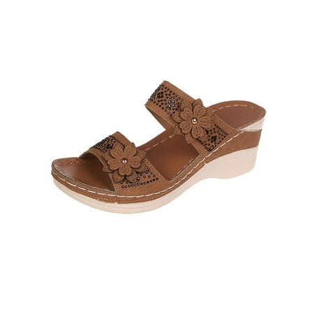 Colisha Ladies Slides Wedge Casual Shoes Beach Sandals Summer Open Toe Slide Slippers Bohemian Brown 10
Colisha Ladies Slides Wedge Casual Shoes Beach Sandals Summer Open Toe Slide Slippers Bohemian Brown 10