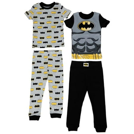 4 Piece Armor & All Over Logos Print Pajama Set Toddler 2T