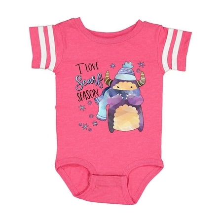 Inktastic I Love Scarf Season Cute Winter Yeti Gift Baby Boy or Baby Girl Bodysuit