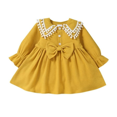 JDEFEG Dress Up Clothes for Little Girls Kids Baby Girls Long Ruffled Sleeve Bowknot Cute Solid Princess Dress Outfits Clothes Toddler Dress Shoes Girls Size 4 Cotton Yellow 18M
JDEFEG Dress Up Clothes for Little Girls Kids Baby Girls Long Ruffled Sleeve Bowknot Cute Solid Princess Dress Outfits Clothes Toddler Dress Shoes Girls Size 4 Cotton Yellow 18M