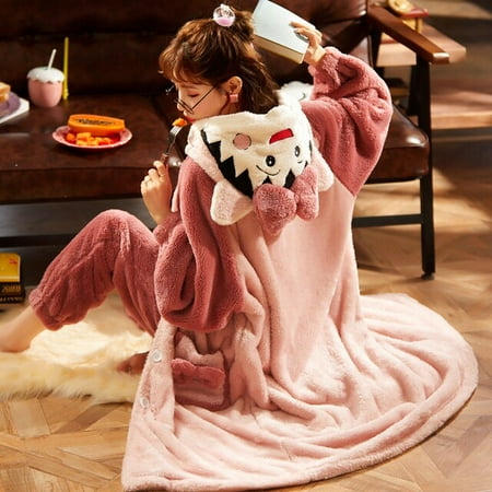 DanceeMangoo Women Sleepwear Plus Size XXL Winter Pyjamas Intensification Nighty Loose Version Medium Style Hooded Pajamas Plush Pajama set
DanceeMangoo Women Sleepwear Plus Size XXL Winter Pyjamas Intensification Nighty Loose Version Medium Style Hooded Pajamas Plush Pajama set