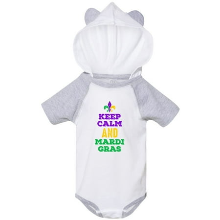 Inktastic Keep Calm Mardi Gras Gift Baby Girl Bodysuit