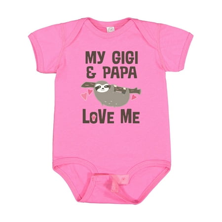 Inktastic My Gigi and Papa Love Me Outfit Gift Baby Girl Bodysuit