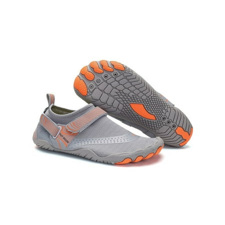 Crocowalk Womens Mens Aqua Socks Quick Dry Barefoot Slip On Water Shoes Anti-Slip Breathable Flats Girls Boys Riding Drawstring Trainers Dark Gray 8
Crocowalk Womens Mens Aqua Socks Quick Dry Barefoot Slip On Water Shoes Anti-Slip Breathable Flats Girls Boys Riding Drawstring Trainers Dark Gray 8