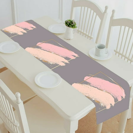 ECZJNT Brush Strokes In Gentle Skin Tones Gold Square Frame table runner table cloth tea table cloth 14x72 inch
ECZJNT Brush Strokes In Gentle Skin Tones Gold Square Frame table runner table cloth tea table cloth 14x72 inch