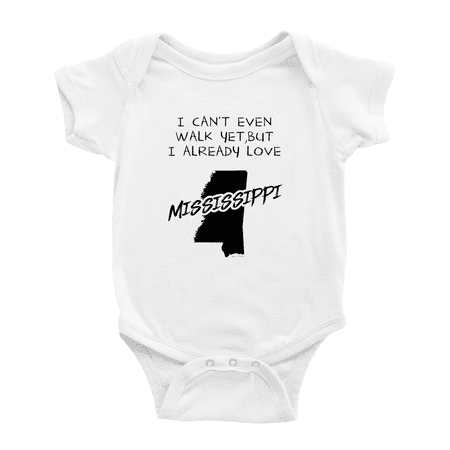 I Can t Even Walk Yet but Already Love Mississippi Funny Baby Bodysuits 12-18 Months
I Can t Even Walk Yet but Already Love Mississippi Funny Baby Bodysuits 12-18 Months