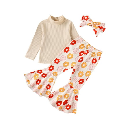 Bagilaanoe 3pcs Toddler Baby Girl Long Pants Set Long Sleeve Ribbed T Shirts Tops + Print Flared Trousers + Headband 6M 12M 2T 3T 4T 5T Kids Casual Outfits
Bagilaanoe 3pcs Toddler Baby Girl Long Pants Set Long Sleeve Ribbed T Shirts Tops + Print Flared Trousers + Headband 6M 12M 2T 3T 4T 5T Kids Casual Outfits