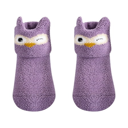 THE WILD Simple and stylish Baby Anti-Slip Floor Socks Cute Cotton Cartoon Warm Socks Floor Socks For Toddler