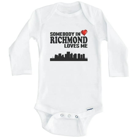 Somebody In Richmond Loves Me One Piece Baby Bodysuit (Long Sleeve) 3-6 Months White
Somebody In Richmond Loves Me One Piece Baby Bodysuit (Long Sleeve) 3-6 Months White