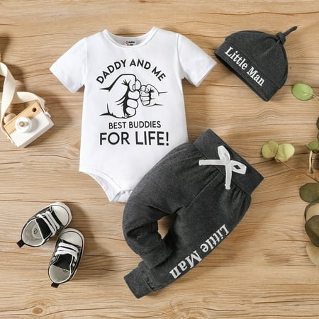 PatPat Daddy & Me Father s Day 3pcs Baby Girl 95% Cotton Gesture Letter Print Short-sleeve Bodysuit & Pants & Beanie Hat Set
PatPat Daddy & Me Father s Day 3pcs Baby Girl 95% Cotton Gesture Letter Print Short-sleeve Bodysuit & Pants & Beanie Hat Set