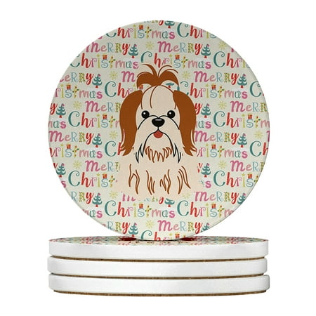 Merry Christmas Shih Tzu Red White Large Sandstone Coasters Pack of 4 4 in x 4 in
Merry Christmas Shih Tzu Red White Large Sandstone Coasters Pack of 4 4 in x 4 in