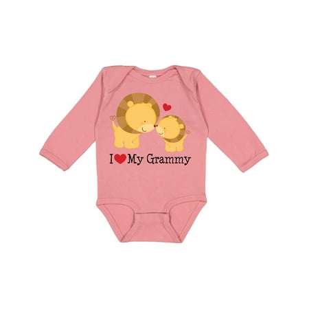 Inktastic I Love My Grammy Gift Baby Boy or Baby Girl Long Sleeve Bodysuit