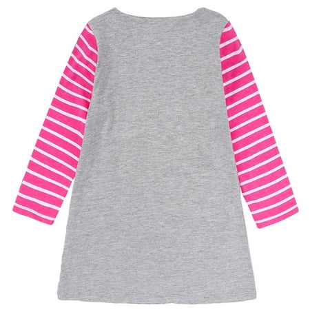 Efsteb Infant Toddler Kids Girls Dresses Long Sleeve Cartoon Striped Embroidered Tshirt Dress Casual Round Neck Children Girls Dress Gray 2 Years
Efsteb Infant Toddler Kids Girls Dresses Long Sleeve Cartoon Striped Embroidered Tshirt Dress Casual Round Neck Children Girls Dress Gray 2 Years