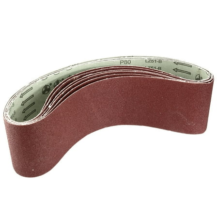 Uxcell 4 x 36 80 Grit Lapped Joint Aluminum Oxide Sanding Belts 6 Pack