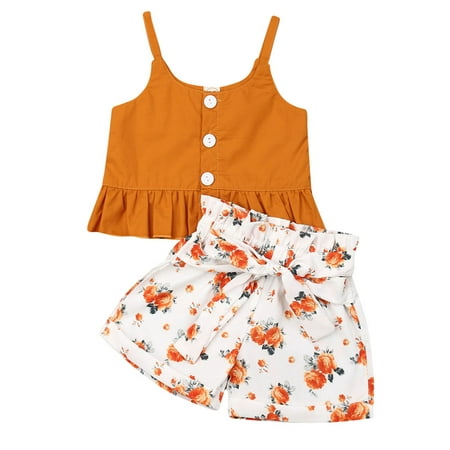 Cathery Toddler Kid Baby Girl Sling Camisole Tops Floral Shorts Pants Outfits Clothes Summer Casual Set
Cathery Toddler Kid Baby Girl Sling Camisole Tops Floral Shorts Pants Outfits Clothes Summer Casual Set