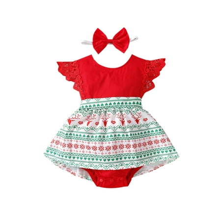 Sunisery Kids Baby Girls Christmas Clothes Set Printed Short Romper+Bowknot Headband Outfits Red 3-6 Months
Sunisery Kids Baby Girls Christmas Clothes Set Printed Short Romper+Bowknot Headband Outfits Red 3-6 Months