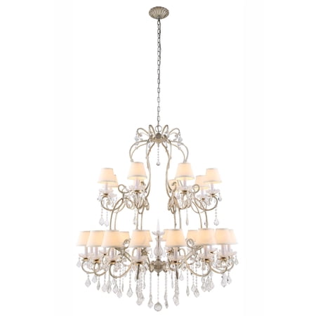 Elegant Lighting Diana 44 24 Light Chandelier in Vintage Silver Leaf/Clear
Elegant Lighting Diana 44 24 Light Chandelier in Vintage Silver Leaf/Clear