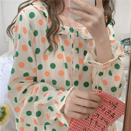CoCopeaunt Cotton Night Dress Women Korean Sleepwear Polka Dot Nightwear Kawaii Home Wear Spring Long Dress Nightgown Cute Loungwear
CoCopeaunt Cotton Night Dress Women Korean Sleepwear Polka Dot Nightwear Kawaii Home Wear Spring Long Dress Nightgown Cute Loungwear