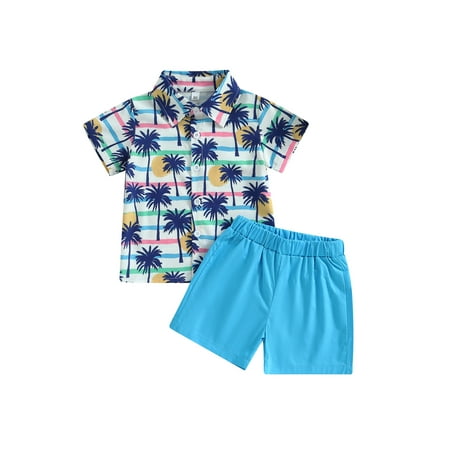 Qtinghua Toddler Baby Boy Hawaiian Outfit Coconut Print Short Sleeve Button Down Shirt Top Shorts Summer Beach Clothes
Qtinghua Toddler Baby Boy Hawaiian Outfit Coconut Print Short Sleeve Button Down Shirt Top Shorts Summer Beach Clothes