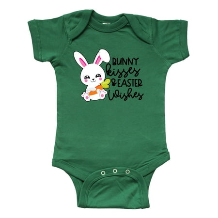 Inktastic Easter Bunny Kisses and Easter Wishes in Pink Gift Baby Girl Bodysuit